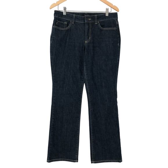 Nine West‎ Flare Jeans Women's Dark Rinse Wash Stretch Size 8/28 Denim - Picture 1 of 13